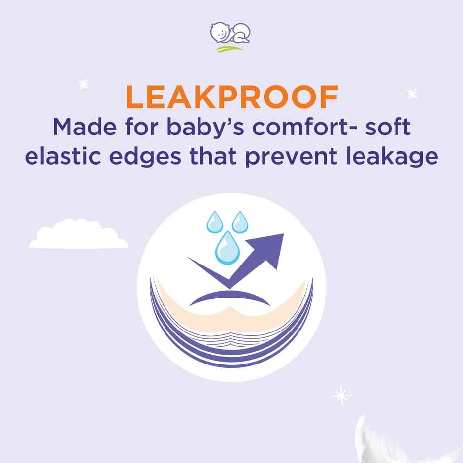 Himalaya Total Care Baby Pants Diapers New Born - 54 Count Anti-Rash Shield 0-5 Kg