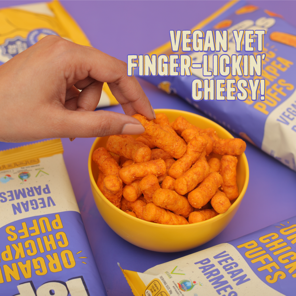 Nourish Organics Popeas Protein Puffs Vegan Parmesan