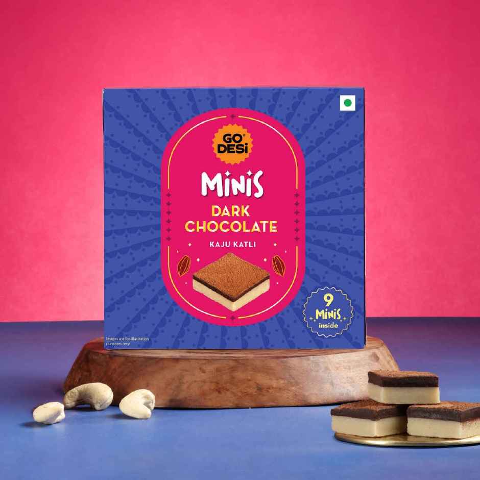 GO Desi Minis: Dark Chocolate Kaju Katli