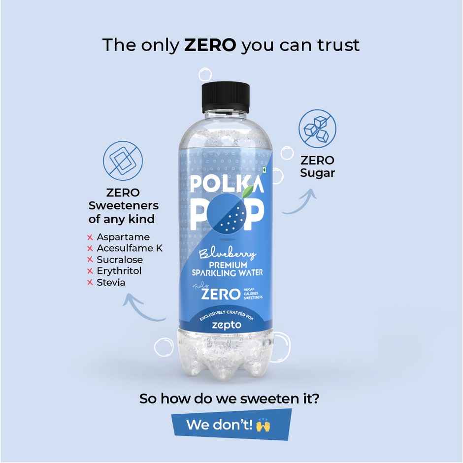 Polka Pop Zero Sugar Blueberry Sparkling Water