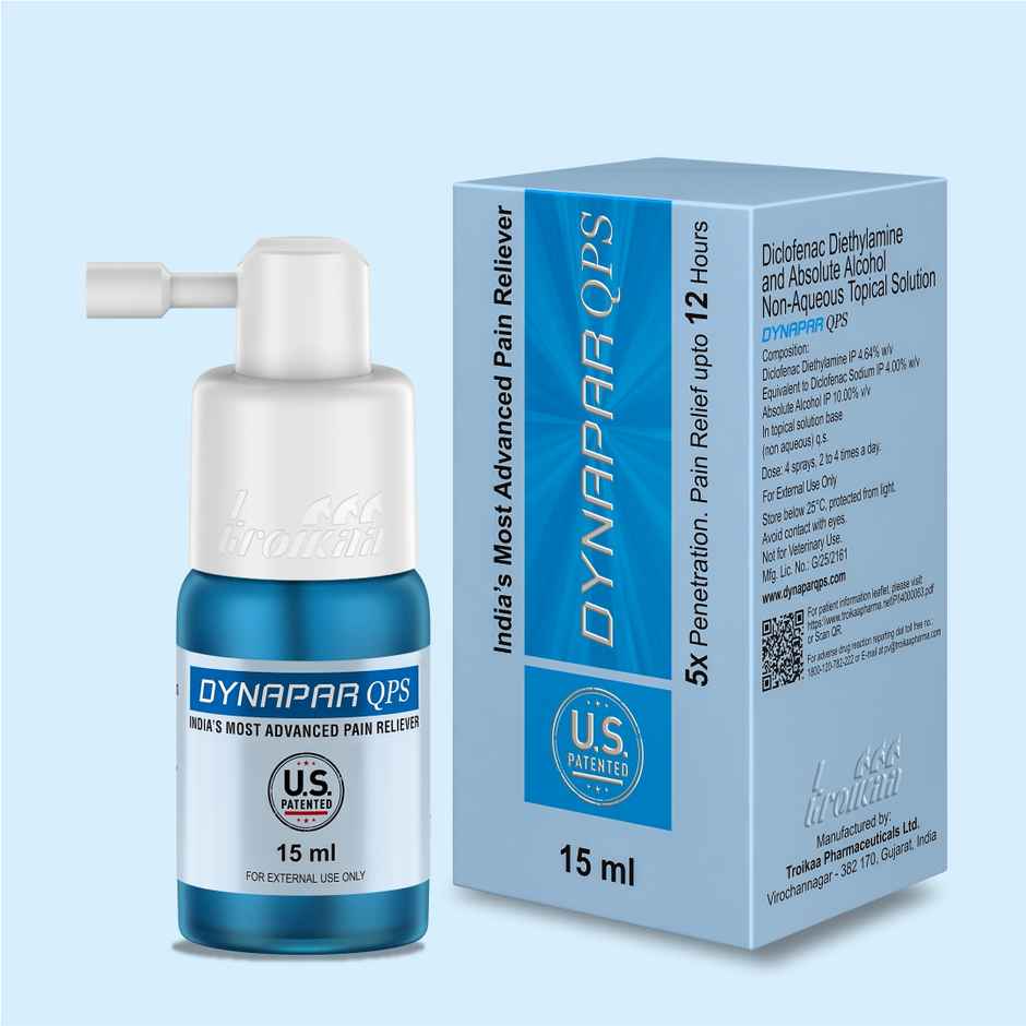 Dynapar QPS Pain Relief Spray for Back, Knee, Muscle & Joint Pain | 5x Penetration for Max. Pain Relief