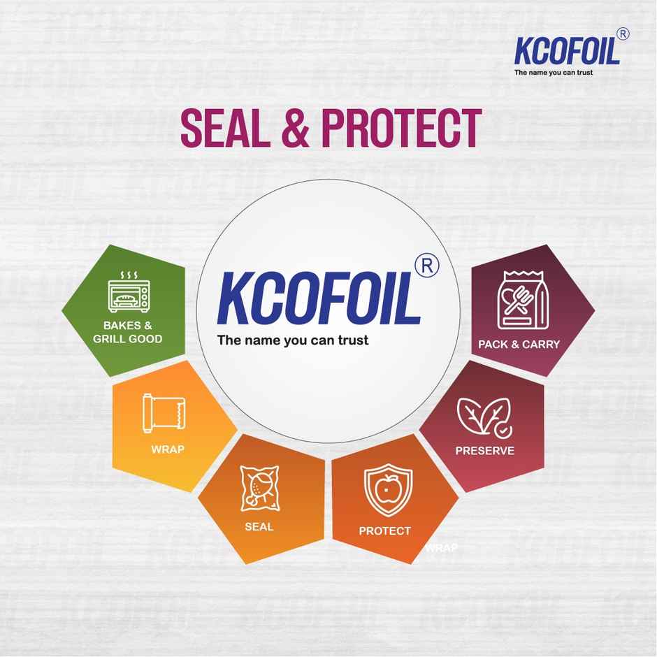 Kcofoil 18 m Aluminium Foil for Food Wrapping