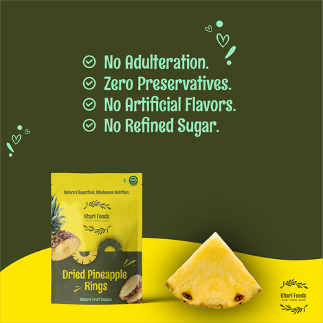 Khari Foods Pineapple Premium Dried Fruit | On the go Snack