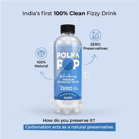 Polka Pop Zero Sugar Blueberry Sparkling Water