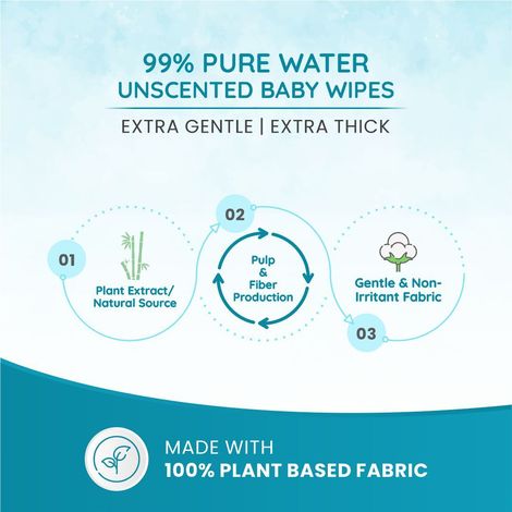 Mother Sparsh Baby Wipes (99% Pure Water Unscented)