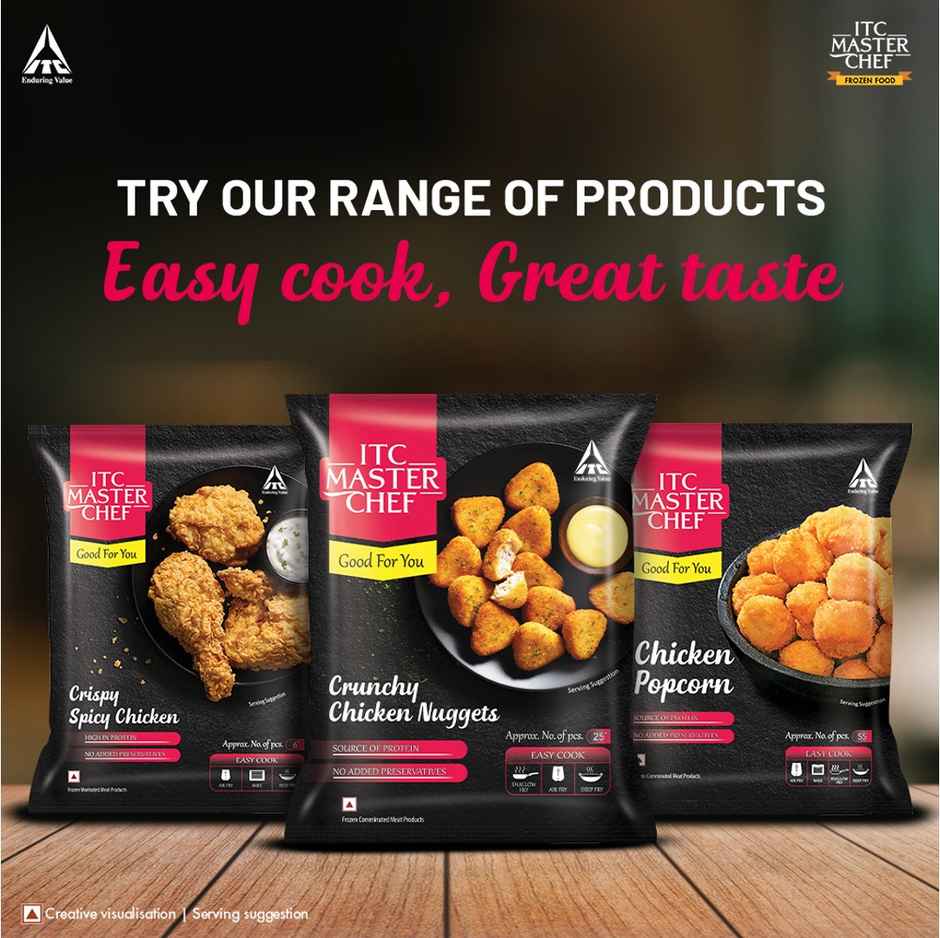ITC Master Chef Crunchy Chicken Nuggets | Source of Protein | No Added Preservatives | 25 pieces
