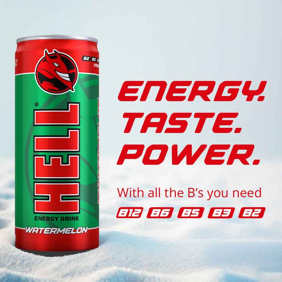 Hell Energy Drink (250ml) & Hell Energy Drink Watermelon (250ml) Combo 