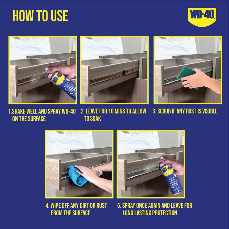 WD 40 Multi Purpose Spray | Rust Remover, Lubricant & All Purpose Cleaner