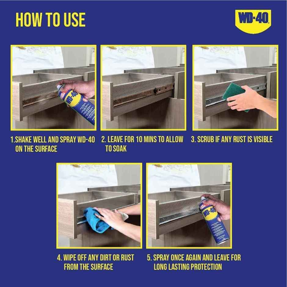 WD 40 Multi Purpose Spray | Rust Remover, Lubricant & All Purpose Cleaner