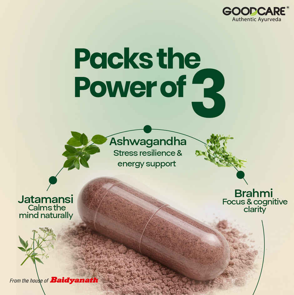 Goodcare Stress Guard Ayurvedic Capsule For Ultimate Relaxation And Calmness 60 Capsules
