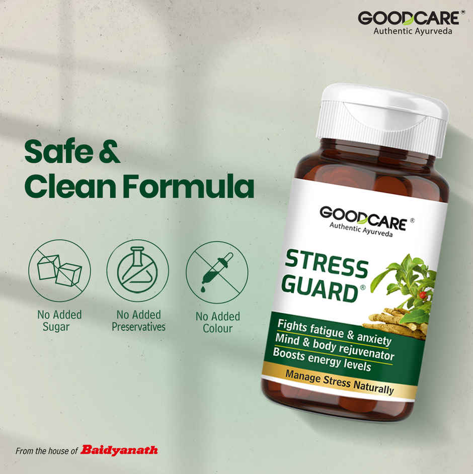 Goodcare Stress Guard Ayurvedic Capsule For Ultimate Relaxation And Calmness 60 Capsules
