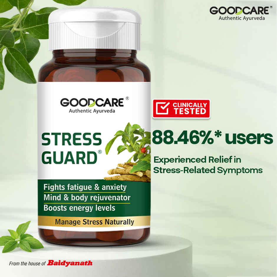 Goodcare Stress Guard Ayurvedic Capsule For Ultimate Relaxation And Calmness 60 Capsules
