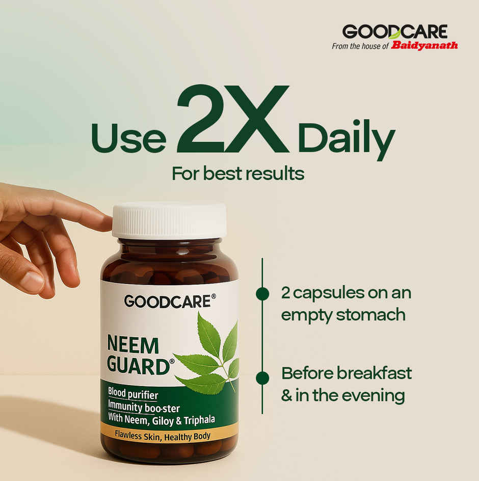 Goodcare Neem Guard Ayurvedic Capsules For Clear And Healthy Skin 60 Capsules