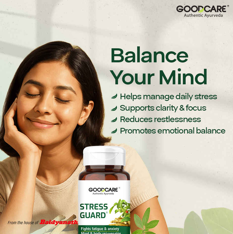 Goodcare Stress Guard Ayurvedic Capsule For Ultimate Relaxation And Calmness 60 Capsules