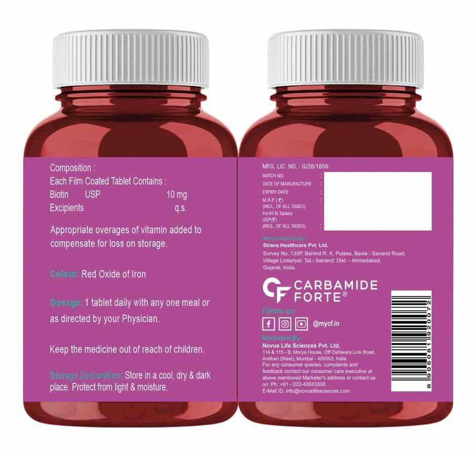 Carbamide Forte Biotinova 10000mcg Biotin Tablet