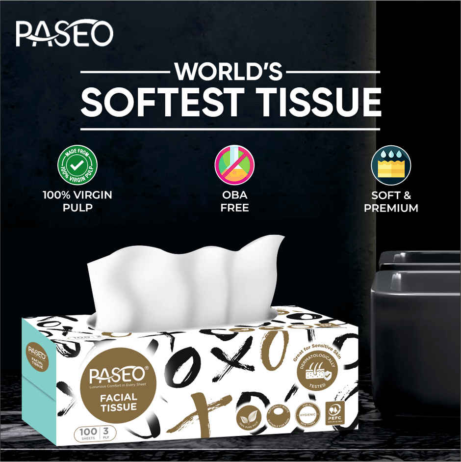 Paseo Facial Tissue XOXO 100 Pulls