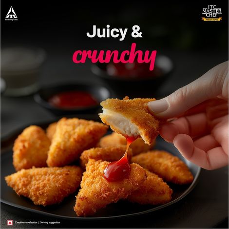 ITC Master Chef Crunchy Chicken Nuggets | Source of Protein | No Added Preservatives | 25 pieces