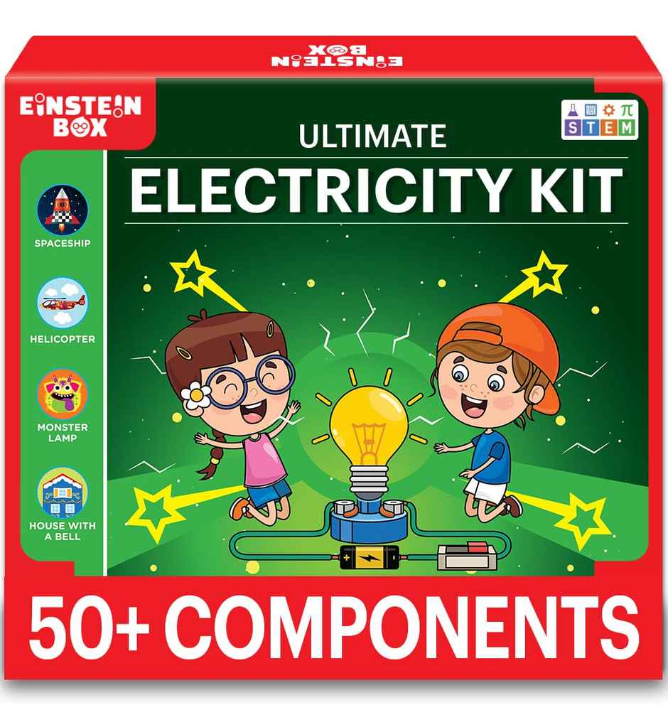 Einstein Box Ultimate Electricity Kit | Science Project Kit | Toys For Kids Ages 7-14 Years