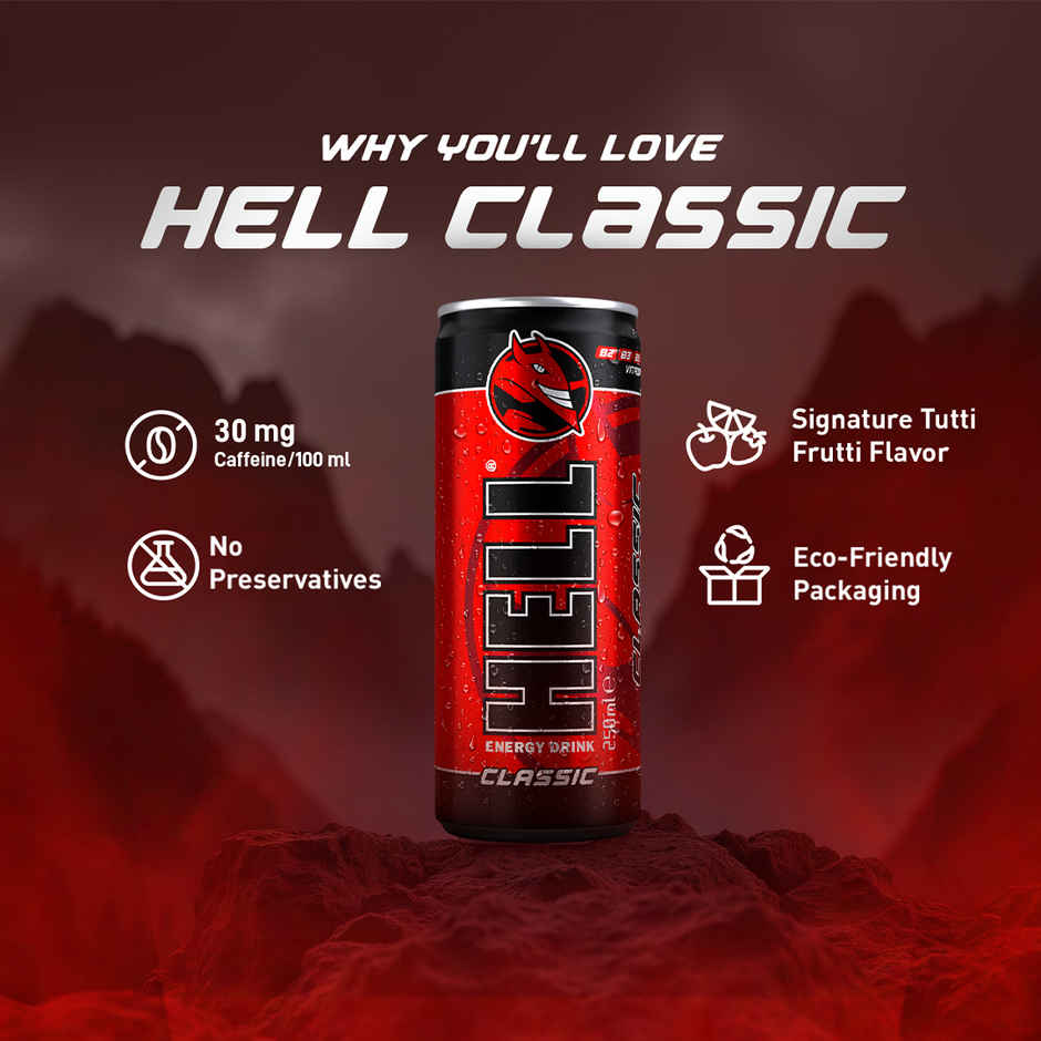 HELL Energy Drink | Classic | Canned Beverage