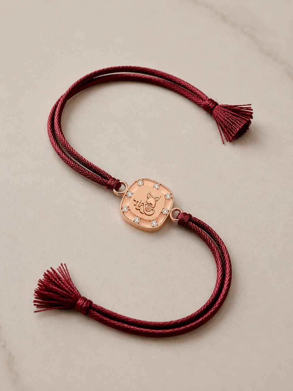 Swarovski - Krishna Emblem Rakhi | Carat Gold Plating