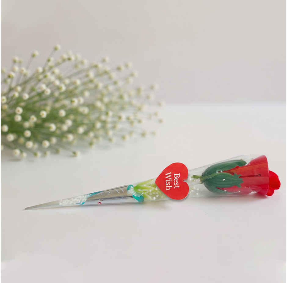 Artificial Red Rose Flower | Realistic Decorative Look | Mad Over Print