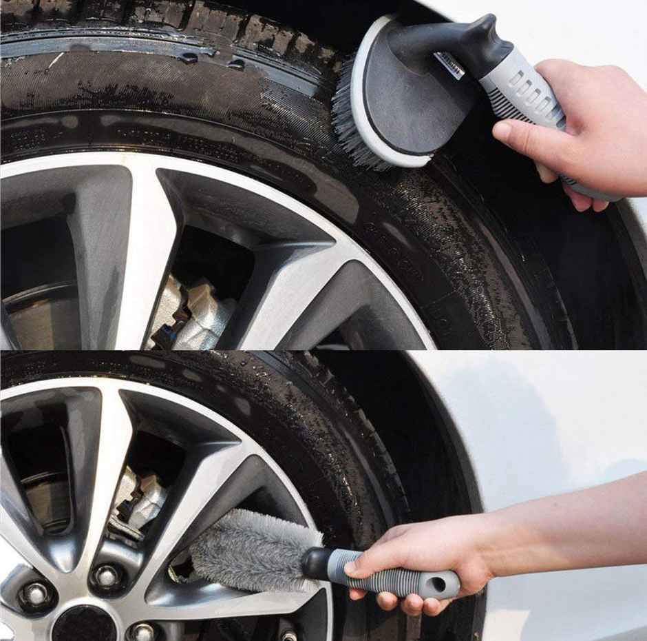 Park+ Car Tire Cleaning Brush Combo Set