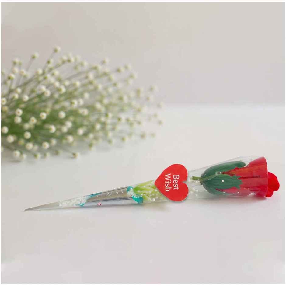Artificial Red Rose Flower | Realistic Decorative Look | Mad Over Print