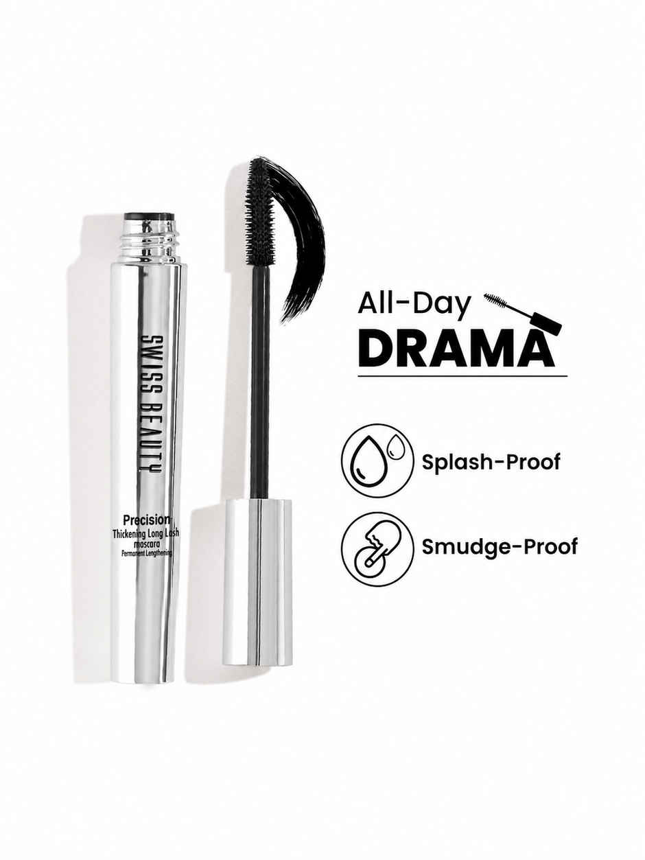 Swiss Beauty Precision Thickening Long Lash Mascara | Black