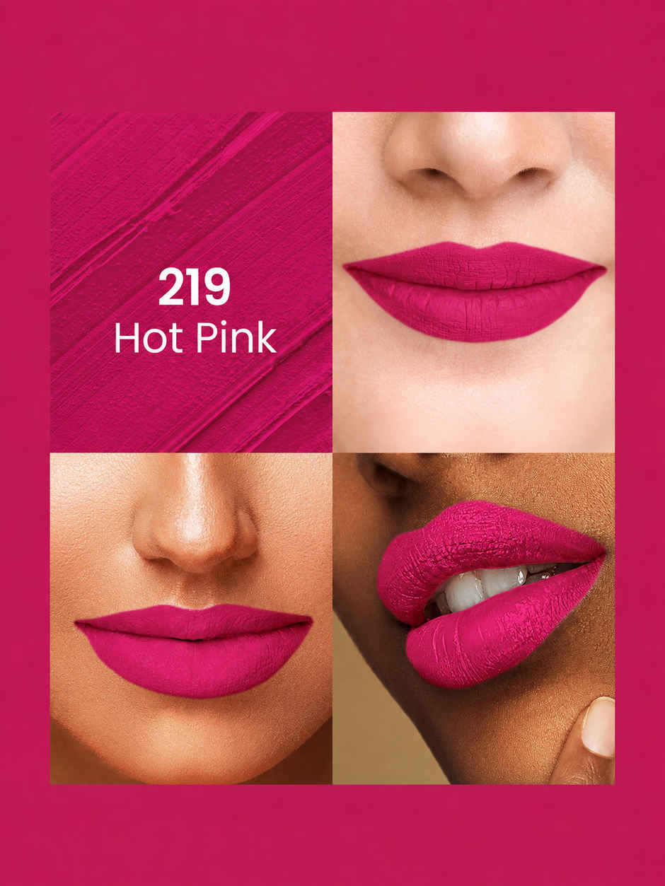 Swiss Beauty Pure Matte Lipstick | 219 Hot Pink