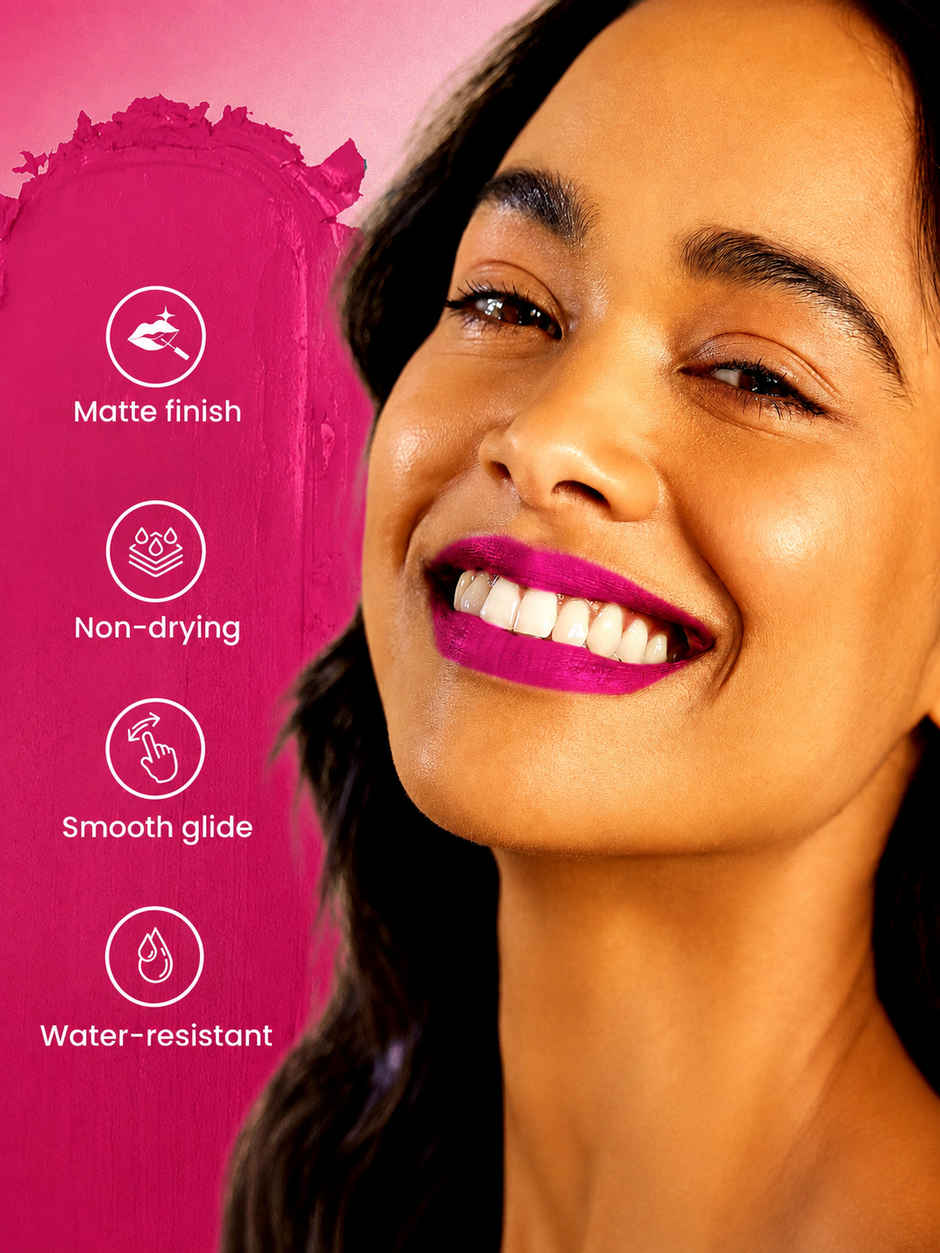 Swiss Beauty Pure Matte Lipstick | 219 Hot Pink
