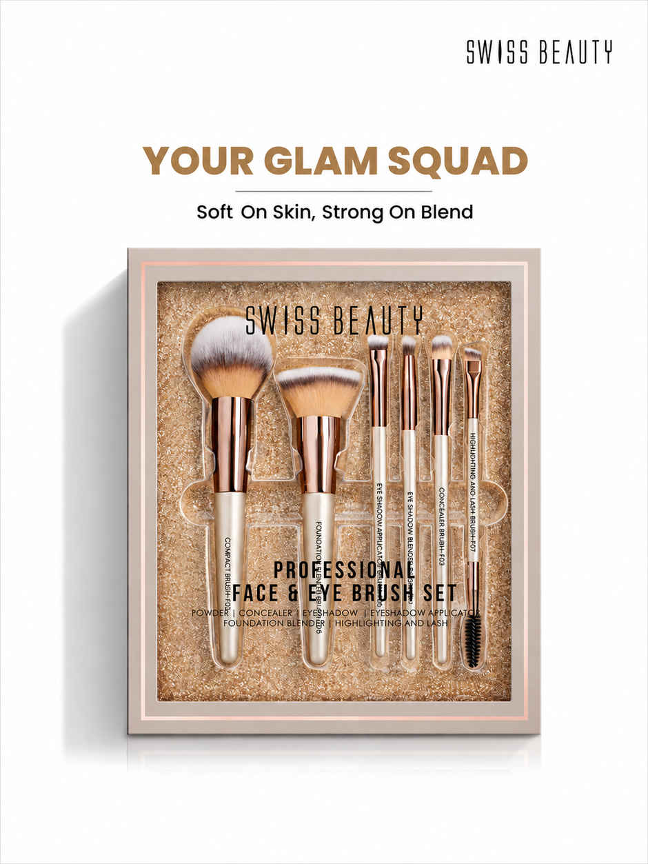 Swiss Beauty Professional Face & Eye Brush Set | SB-F01
