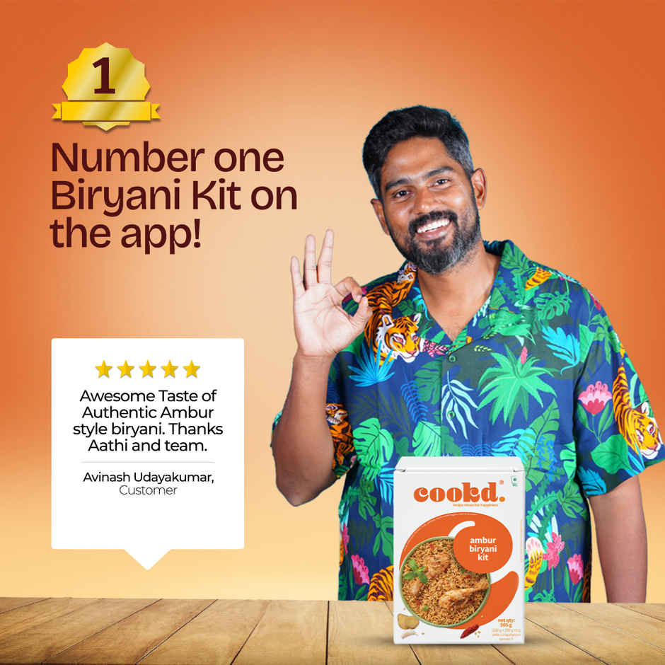 Cookd Ambur Biryani Kit (505g) & Cookd Wedding Bhai Biryani Kit (505g) Combo