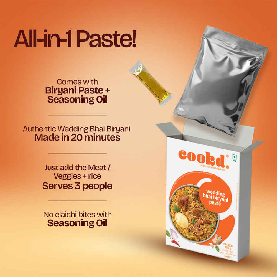 Cookd Wedding Bhai Biryani Paste Combo 