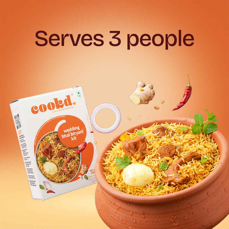 Cookd Wedding Bhai Biryani Kit | Easy-to-Cook Meal Kit Combo
