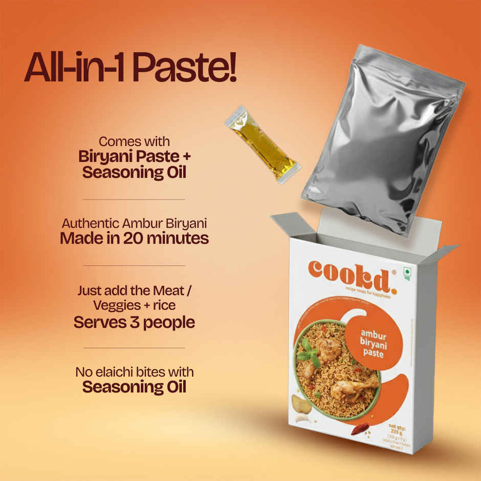 Cookd Ambur Biryani Paste Combo  