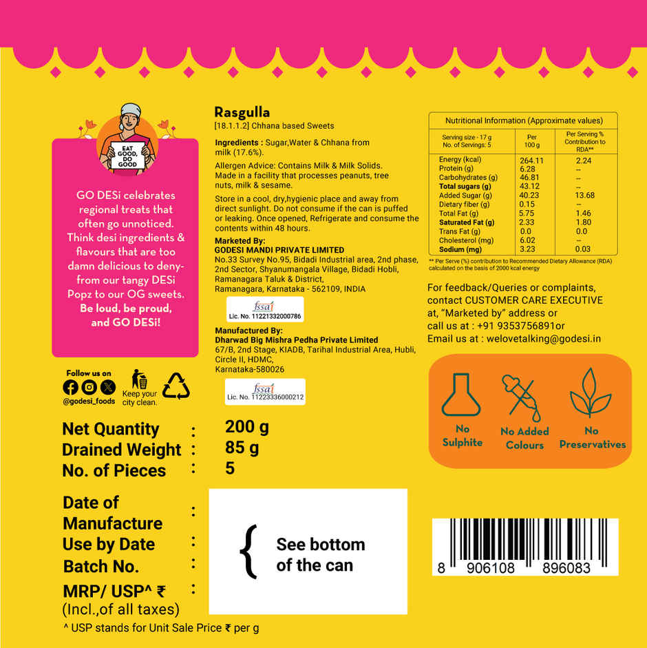 GO Desi Rasgulla