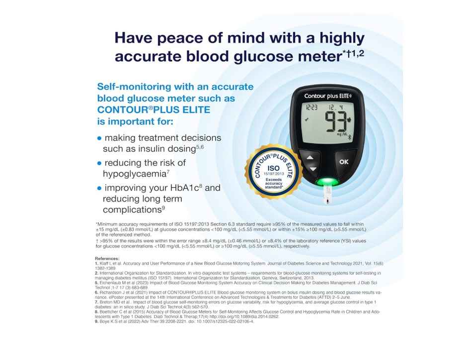 Contour Plus Elite Glucometer With 25 Free Test Strip