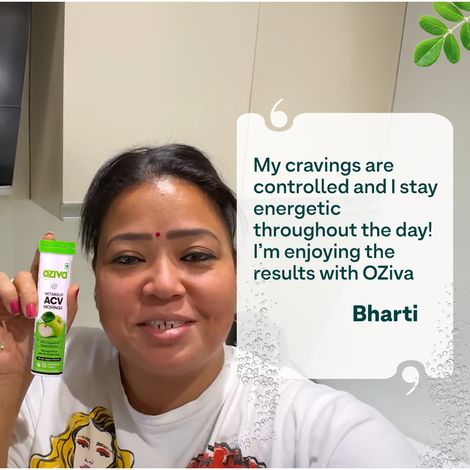 OZIVA Apple Cider Vinegar Moringa Effervescent Tablets | Green Apple