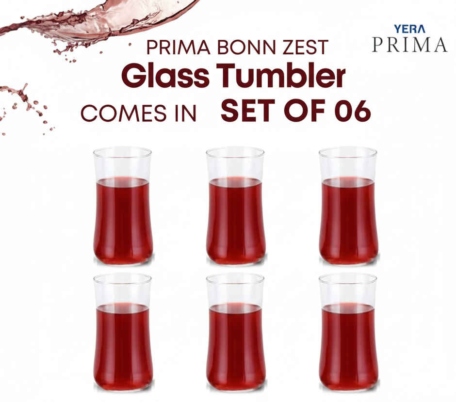 Yera Glassware Prima Zest Tumbler Set | TH8 | 220 ml