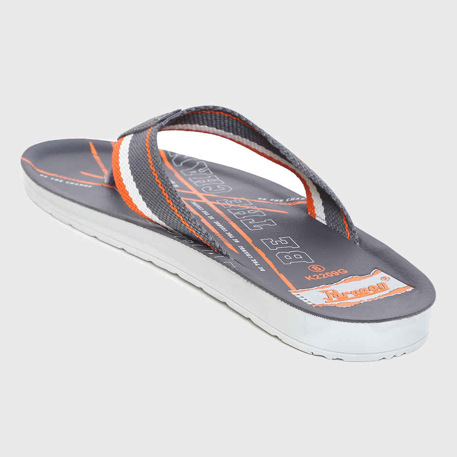 Paragon Men's Vertex Grey-Orange Slippers | UK 9