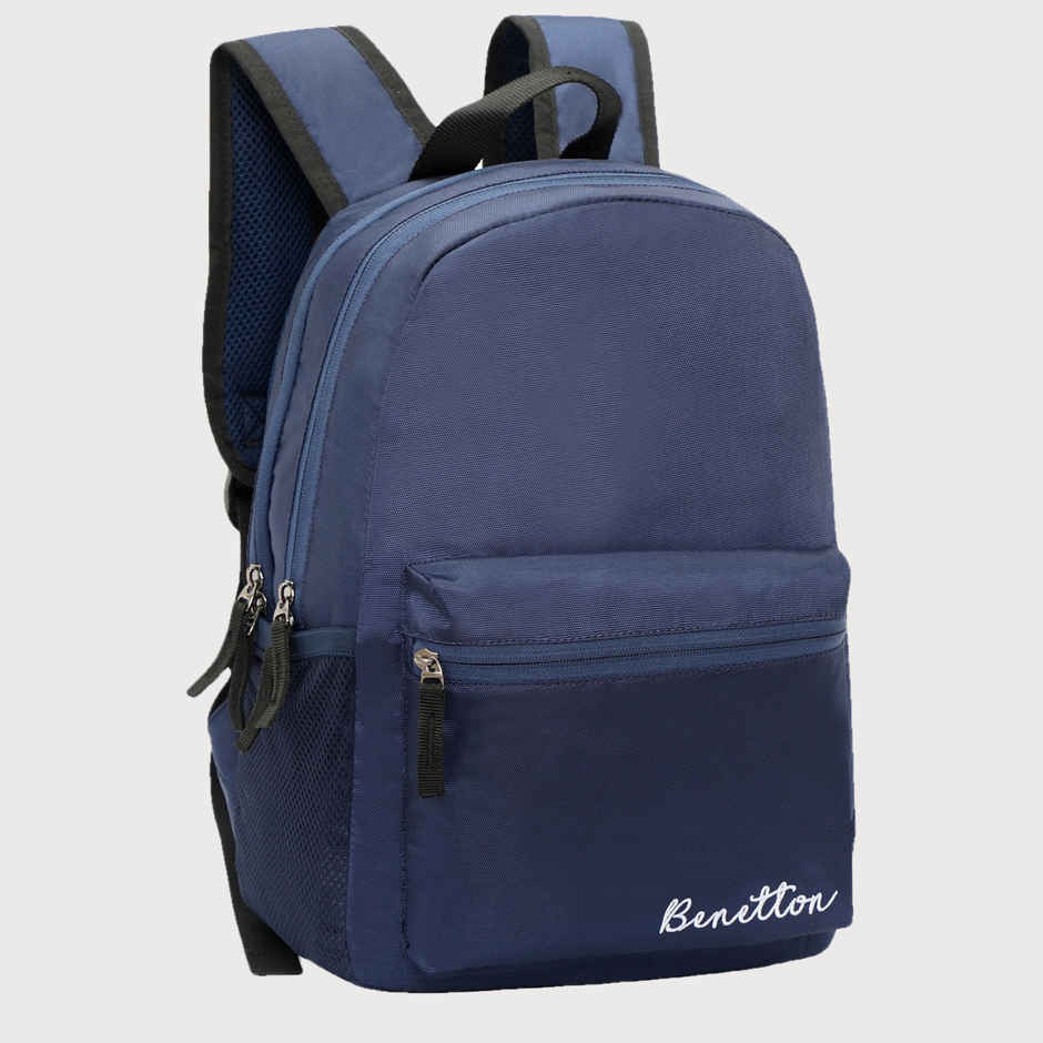 United Colors Of Benetton Unisex Solid Polyester 12 L Backpack | Navy - M