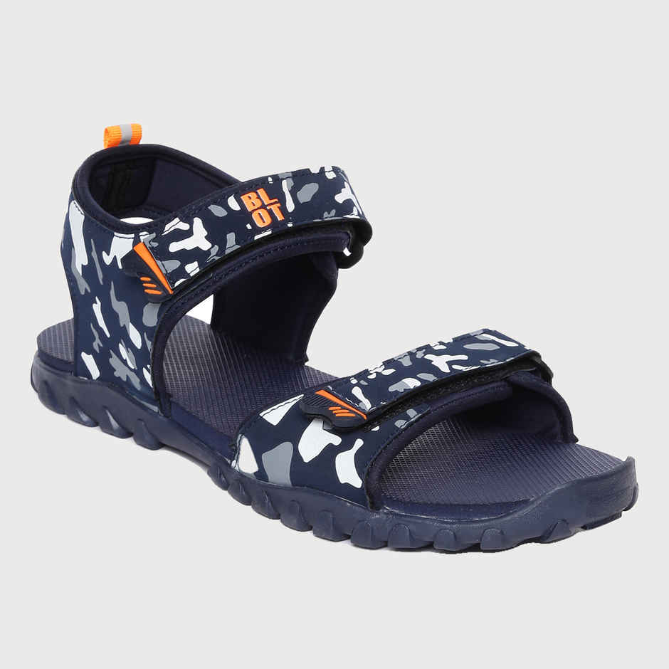 Paragon Blot Men's Blue & Orange Sandals - 8