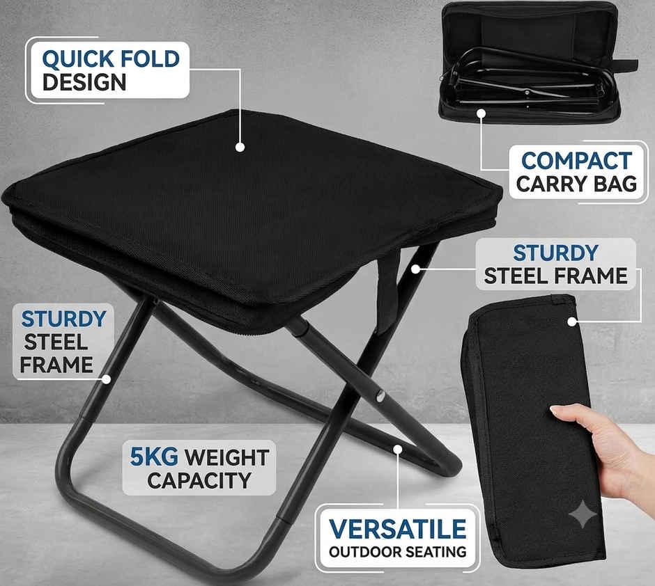 Perpetual Mini Folding Camping Stool Multicolor
