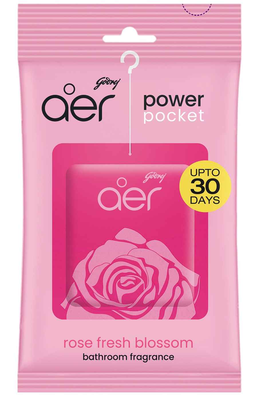 Godrej Aer Power Pocket Bathroom Freshener - Rose Fresh Blossom