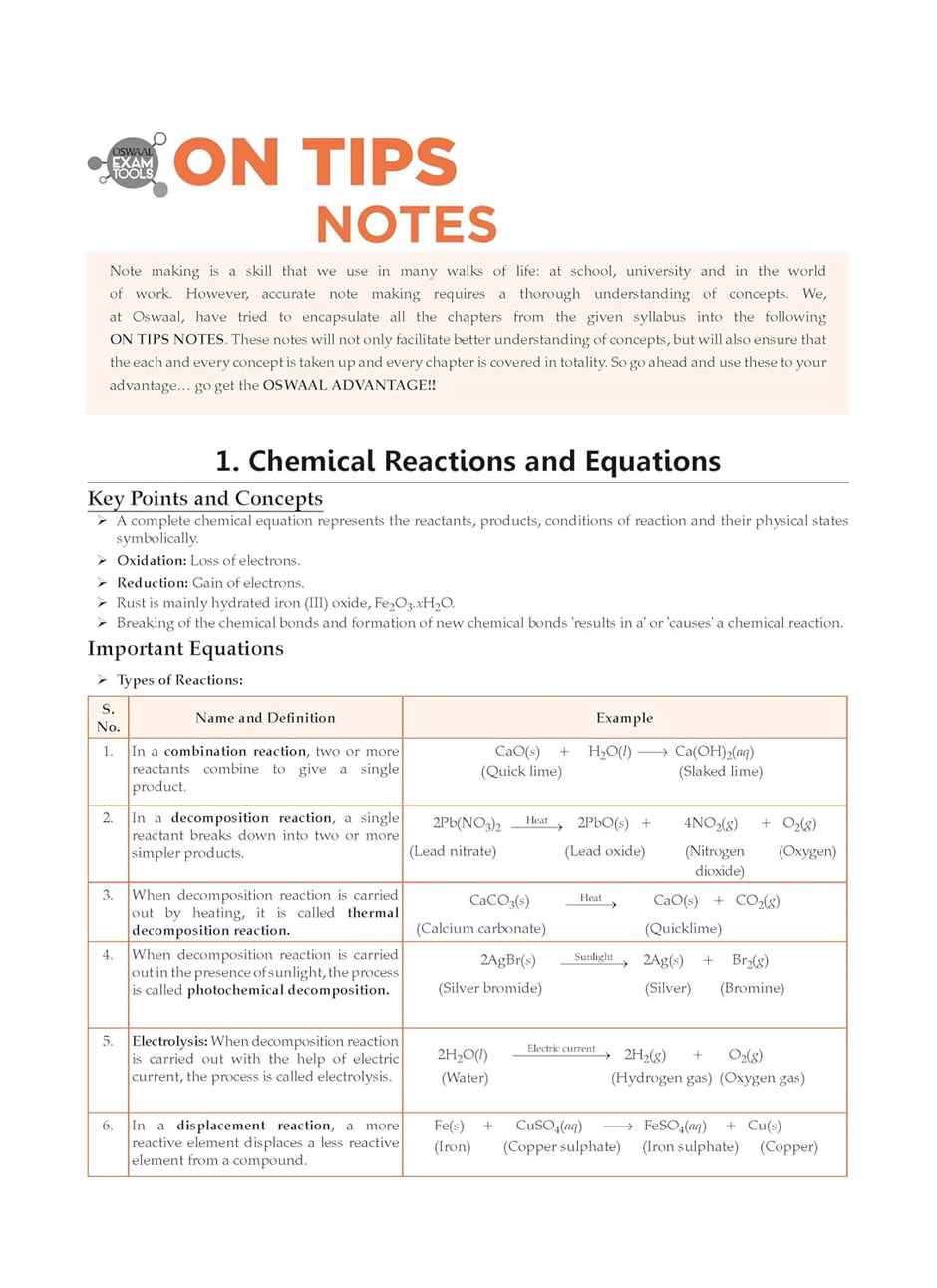 Oswaal CBSE Sample Question Papers Class 10 Science Book (For 2025 Exam)
