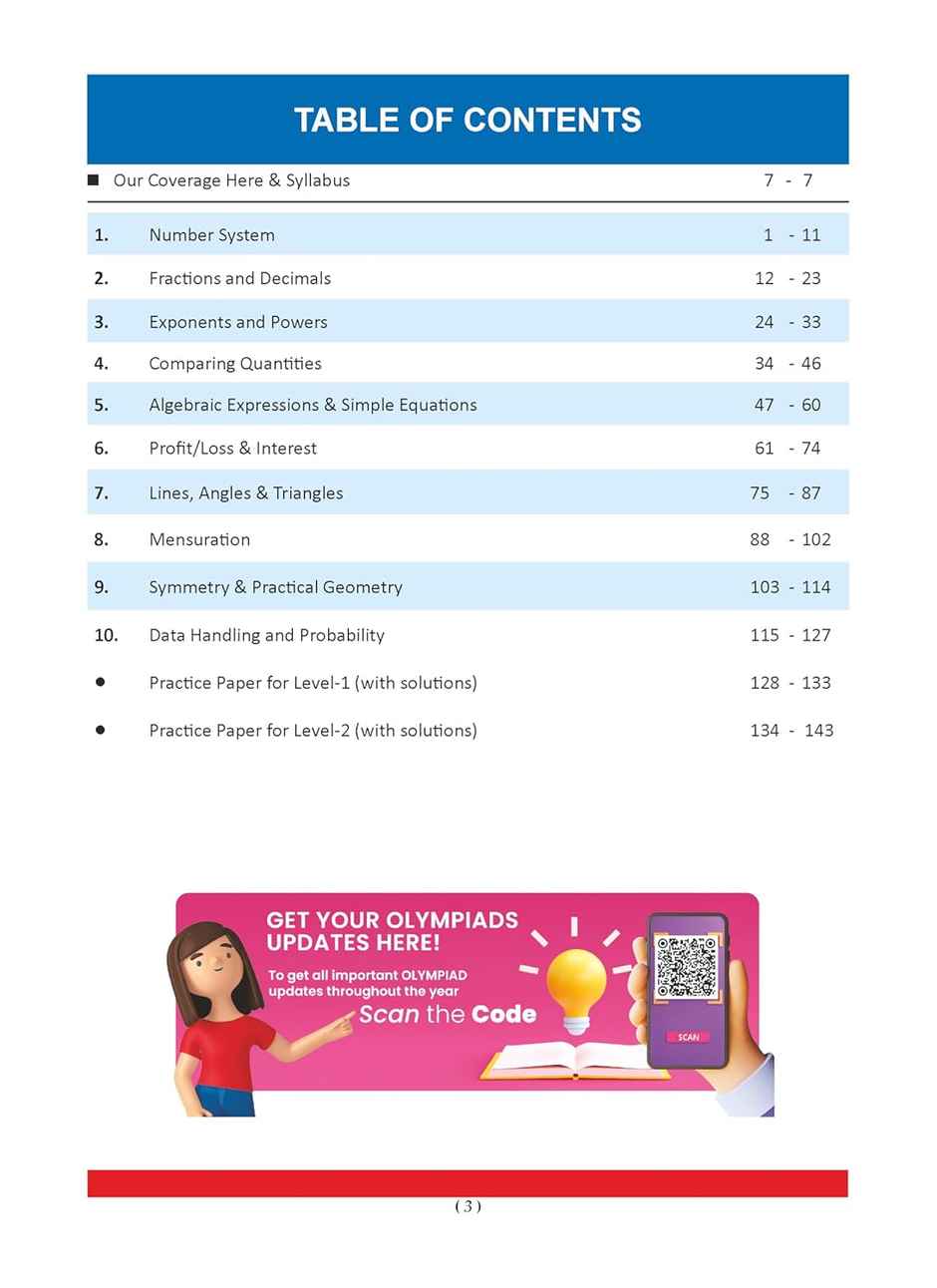Oswaal One For All Olympiads Previous Year Solved Papers Class 8 Mathematics For 2025 Exam
