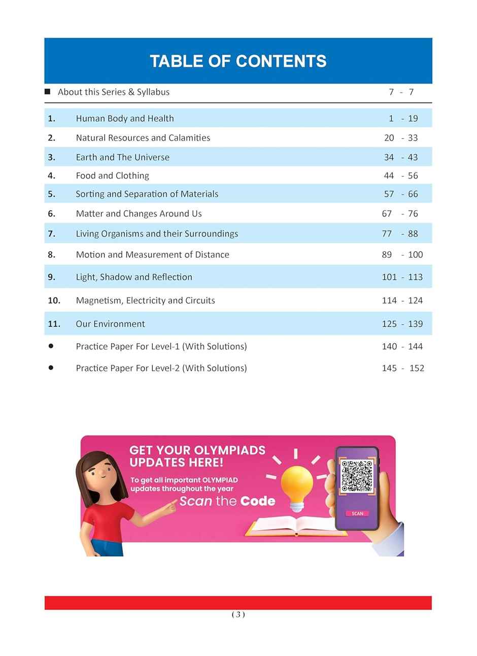 Oswaal One For All Olympiads Previous Year Solved Papers Class 7 Science For 2025 Exam