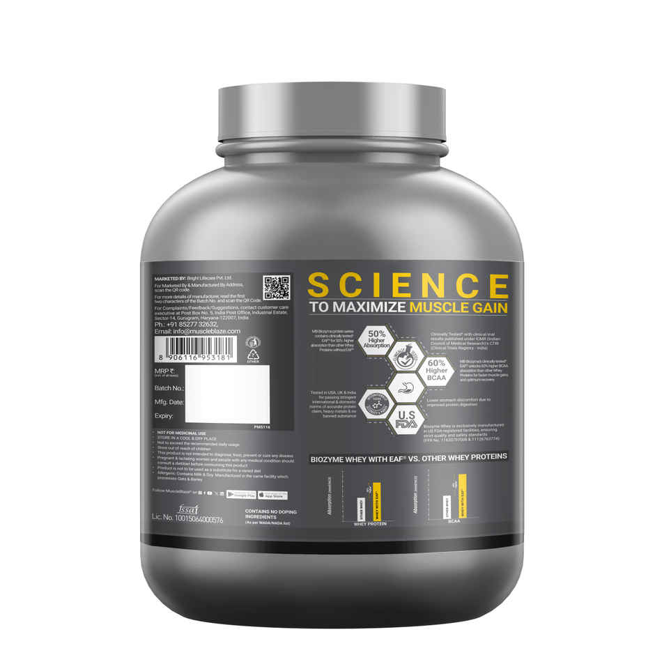 Muscleblaze Biozyme Performance Whey Protein Powder, (Rich Chocolate)