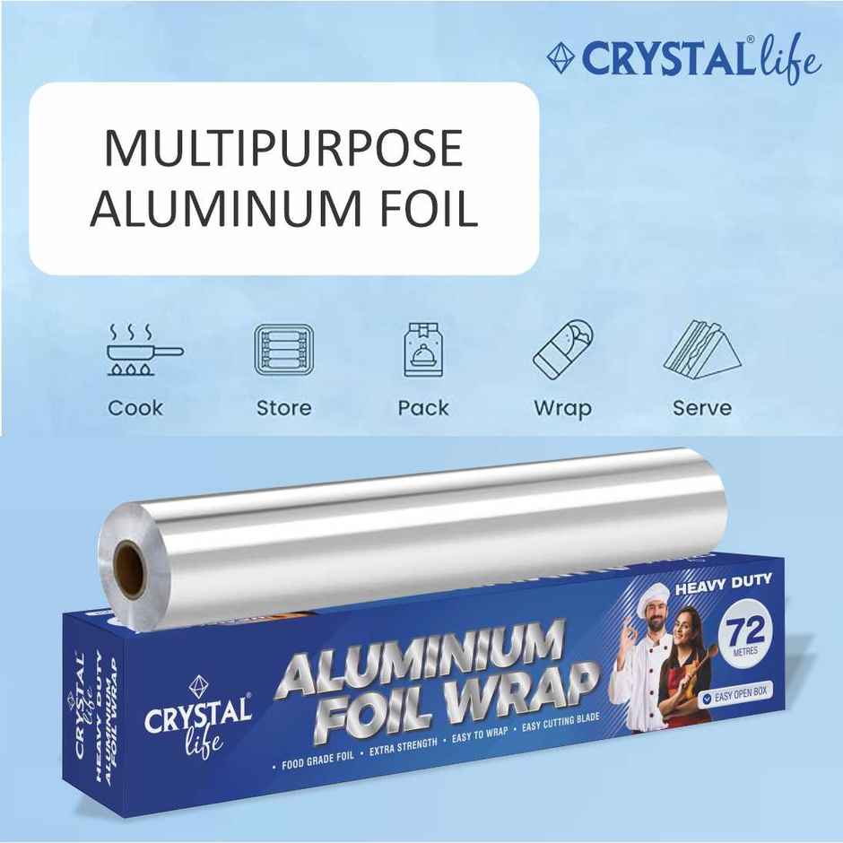 Crystal Life Aluminium Foil Wrap | 72 meter | 11 Mic