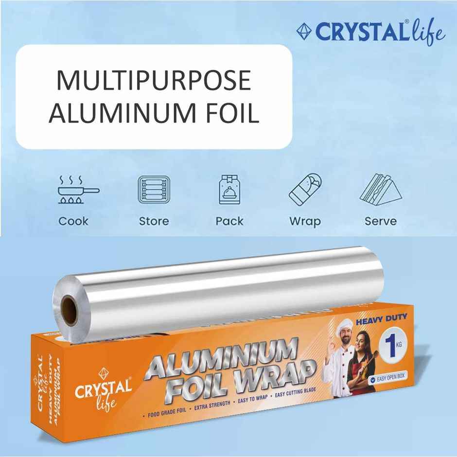 Crystal Life Aluminium Foil Wrap | 1 kg | 69 Meter | 18 Mic
